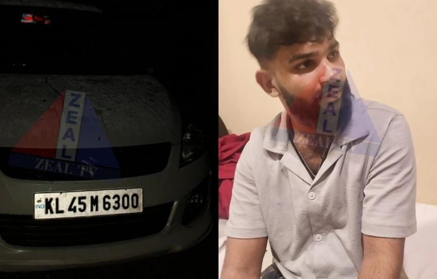  കൂട്ടുപുഴ എക്‌സൈസ് ചെക്ക്പോസ്റ്റിൽ  ജീവക്കാരെ ഇടിച്ചിട്ട് നിർത്താതെ പോയ വാഹനവും പ്രതികളെയും കസ്റ്റടിയിലെടുത്തു