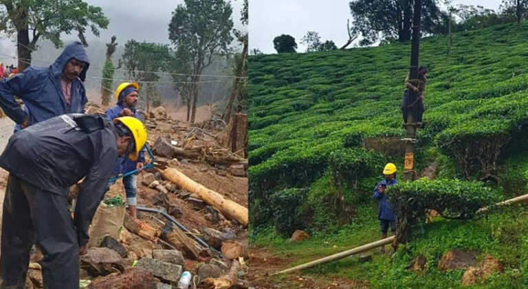  വൈദ്യുതി സേനയുടെ അശ്രാന്ത പരിശ്രമത്തിനൊടുവിൽ അട്ടമലയിൽ വൈദ്യുതിയെത്തി