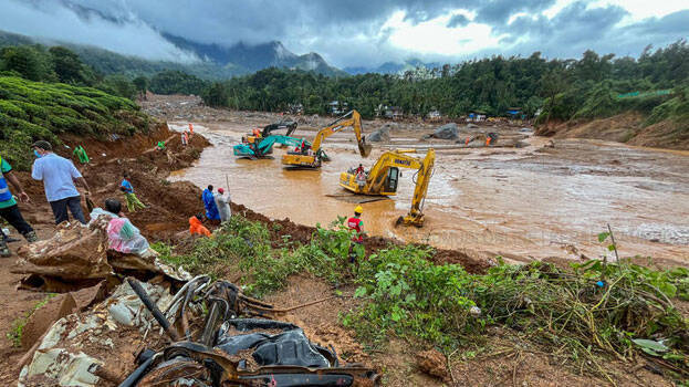  മുണ്ടക്കൈയിൽ ഏഴാം നാളും തെരച്ചിൽ തുടരുന്നു; 12 സോണുകളായി 50 പേർ വീതമുള്ള സംഘങ്ങളായാണ് തെരച്ചിൽ നടത്തുന്നത്