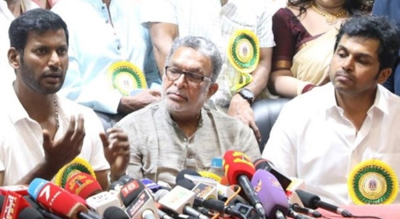 ഹേമ കമ്മിറ്റി റിപ്പോര്‍ട്ടിന് പിന്നാലെ തമിഴ് സിനിമയിലെ പ്രശ്‌നങ്ങള്‍ പഠിക്കാന്‍ കമ്മിറ്റിയെ വെച്ച് നടികര്‍ സംഘം