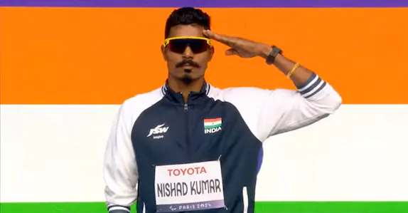  പാരാലിംപിക്‌സിൽ ഇന്ത്യയ്ക്കു വീണ്ടും മെഡൽ; ഹൈജംപ് ടി47ൽ നിഷാദ് കുമാറിന് വെള്ളി