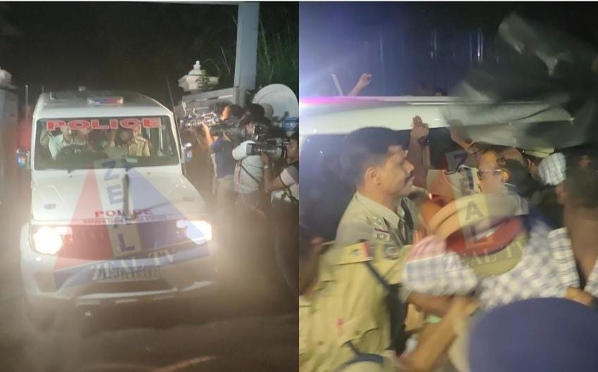  പി പി ദിവ്യയെ തളിപ്പറമ്പ് ജുഡീഷ്യൽ മജിസ്ട്രറ്റ് അനുരാജിൻ്റെ വസതിയിൽ ഹാജരാക്കി