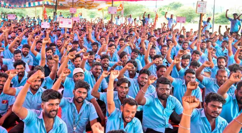  ചെന്നൈയിലെ സാംസങ് ഇലക്ട്രോണിക്സ് ഫാക്ടറിയിൽ തൊഴിലാളികൾ നടത്തിയ സമരം അവസാനിപ്പിച്ചു