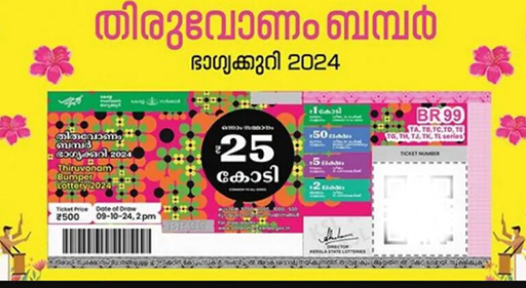  തിരുവോണം ബംപര്‍ ലോട്ടറി നറുക്കെടുപ്പ് നാളെ; ധനമന്ത്രി കെ എന്‍ ബാലഗോപാലാണ് നറുക്കെടുപ്പ് നടത്തുക