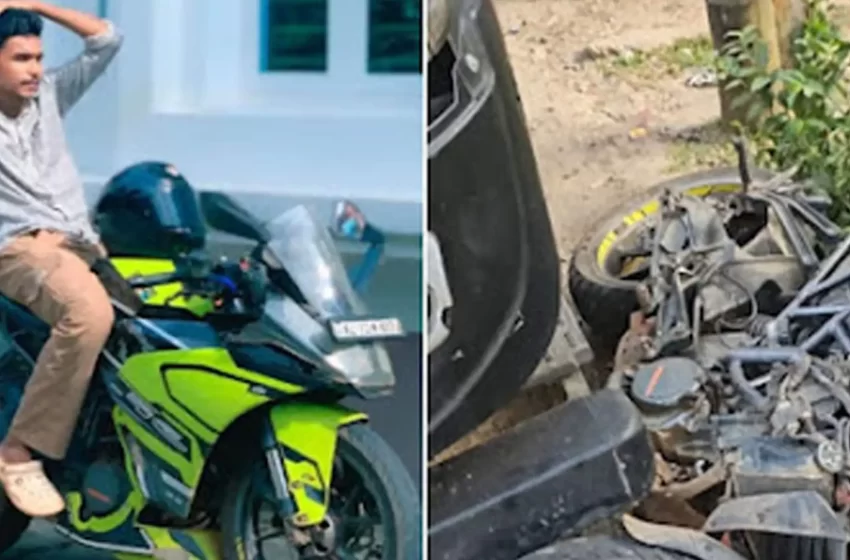  ഇരിട്ടി വളവു പാറയിൽ ബൈക്ക് നിർത്തിയിട്ട ലോറിയിൽ ഇടിച്ച് യുവാവ് മരിച്ചു