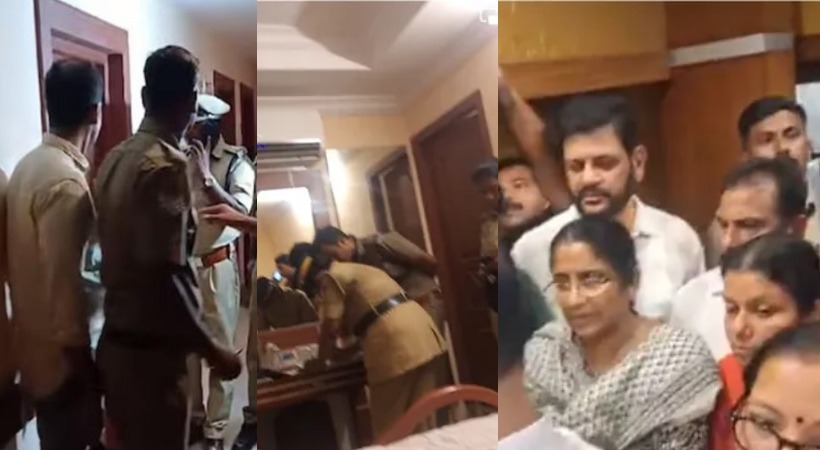  പാലക്കാട്ടെ പൊലീസ് നടപടി നിയമപരമായി നേരിടാൻ കോൺഗ്രസ്; ഇലക്ഷൻ കമ്മീഷന് പരാതി നൽകി