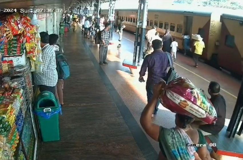  കണ്ണൂർ റെയിൽവേ സ്റ്റേഷനിൽ നിന്ന് ട്രെയിനിൽ ഓടിക്കയറുന്നതിനിടെ നഴ്സിങ് വിദ്യാർത്ഥിനിപിടിവിട്ട് ട്രാക്കിലേക്ക് വീണു