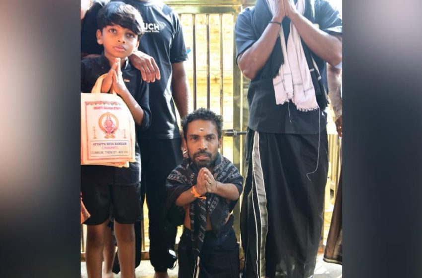  ദർശന നിർവൃതിയിൽ ഗിന്നസ് പക്രു; പതിനെട്ടാം പടി ചവിട്ടി അയ്യപ്പനെ കണ്ട  സന്തോഷം പങ്കുവച്ച് ചലച്ചിത്ര താരം