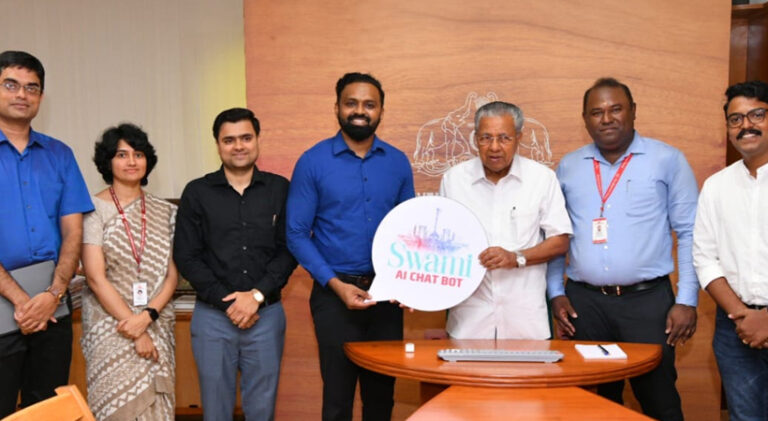  “സ്വാമി ചാറ്റ് ബോട്ട് ” എന്ന എ.ഐ അസ്സിസ്റ്റന്റിന്റെ ലോഗോ അനാവരണം മുഖ്യമന്ത്രി പിണറായി വിജയൻ നിർവഹിച്ചു