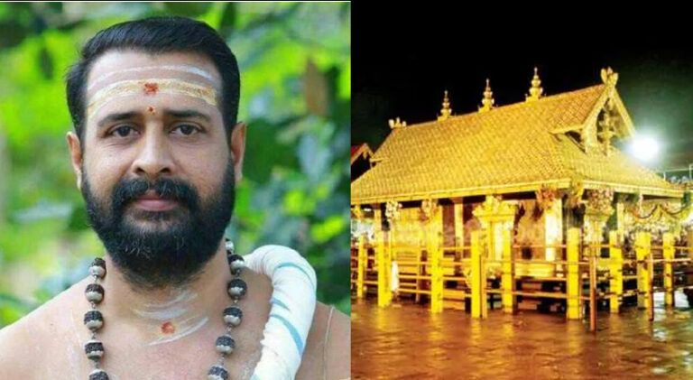  ശബരിമലയിൽ പുതിയ മേൽശാന്തിയായി എസ് അരുൺ കുമാർ നമ്പൂതിരി ചുമതലയേറ്റു