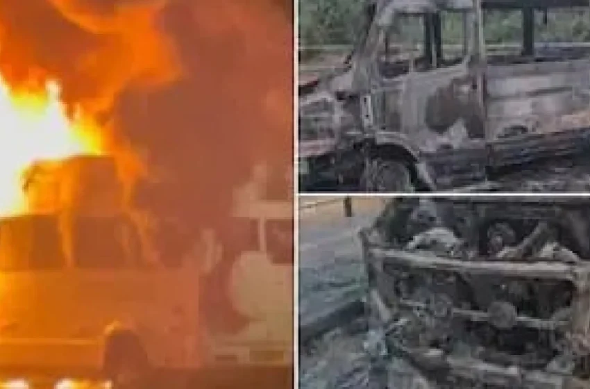  കണ്ണൂരിൽ നിർത്തിയിട്ട ട്രാവലർ കത്തിനശിച്ചു; ഇന്ന് പുലർച്ചെ നാല് മണിയോടെയാണ് സംഭവം