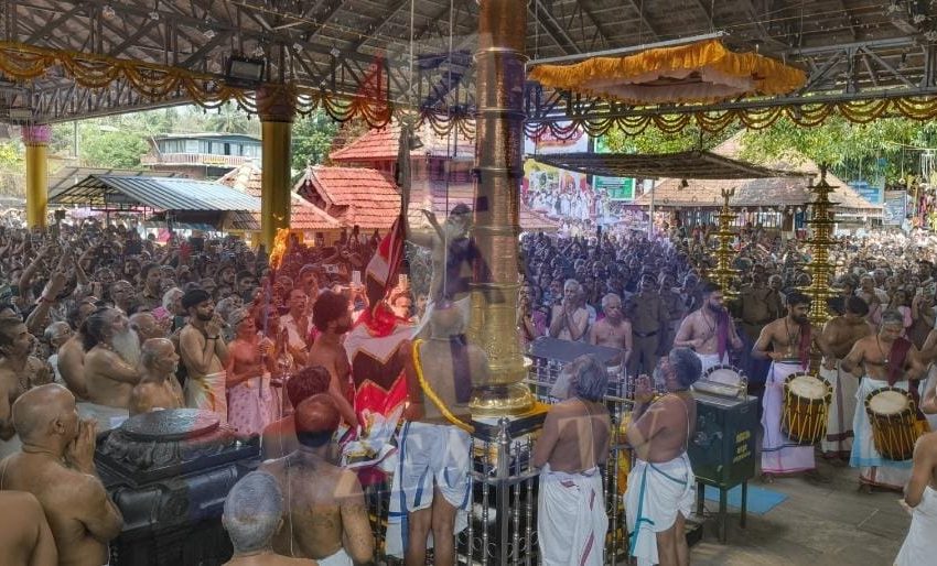  തളിപ്പറമ്പ് തൃച്ചംബരം ശ്രീകൃഷ്ണക്ഷേത്ര മഹോത്സവത്തിന് കൊടിയേറി