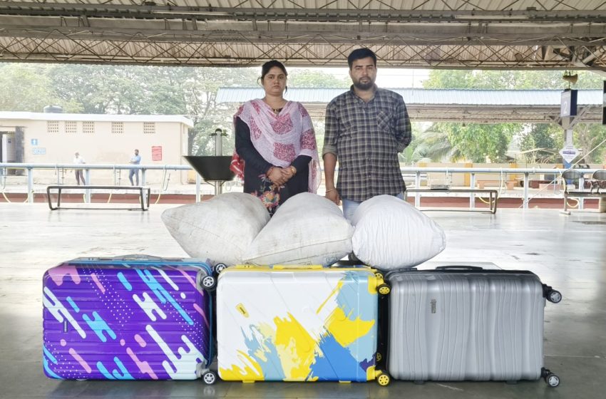  പാലക്കാട് റെയിൽവേ സ്റ്റേഷനിൽ നിന്ന് കഞ്ചാവുമായി യുവതിയേയും യുവാവിനേയും കസ്റ്റഡിയിലെടുത്തു