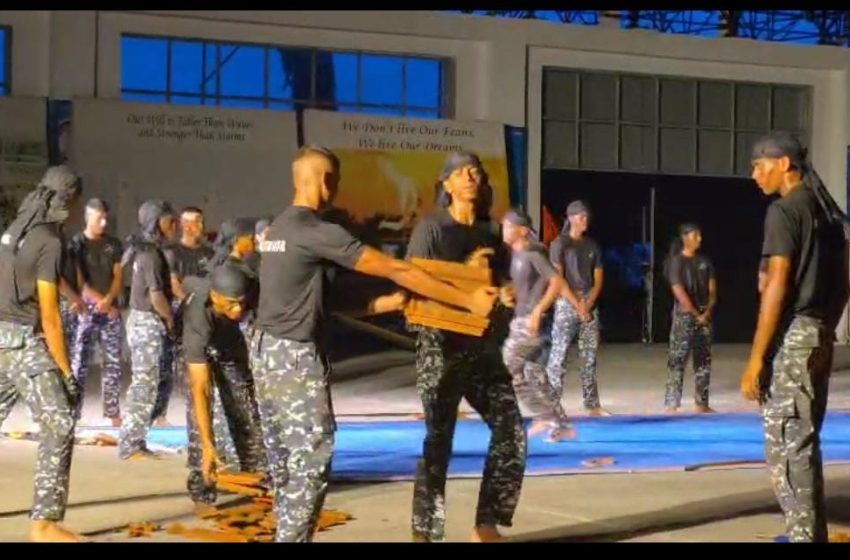  ഏഴിമല നാവിക അക്കാദമിയിൽ പരിശീലനം നേടിയ കാഡറ്റുകളുടെ  വിവിധ അഭ്യാസ മുറകൾ പ്രദർശിപ്പിച്ചു