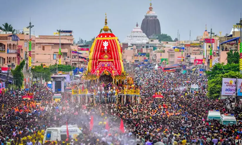  ഒഡിഷയിലെ പുരി ജ​ഗനാഥ ക്ഷേത്രത്തിലെ രഥോത്സവത്തിനിടെ തിക്കിലും തിരക്കിലും പെട്ട് മൂന്ന് മരണം; 10 പേർക്ക് പരിക്കേറ്റു