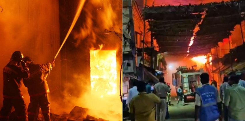  തിരുപ്പൂരിൽ വൻ തീപിടുത്തം; 42 വീടുകൾ കത്തി നശിച്ചു, തീപിടുത്തത്തിൽ ആളപായം ഇല്ല