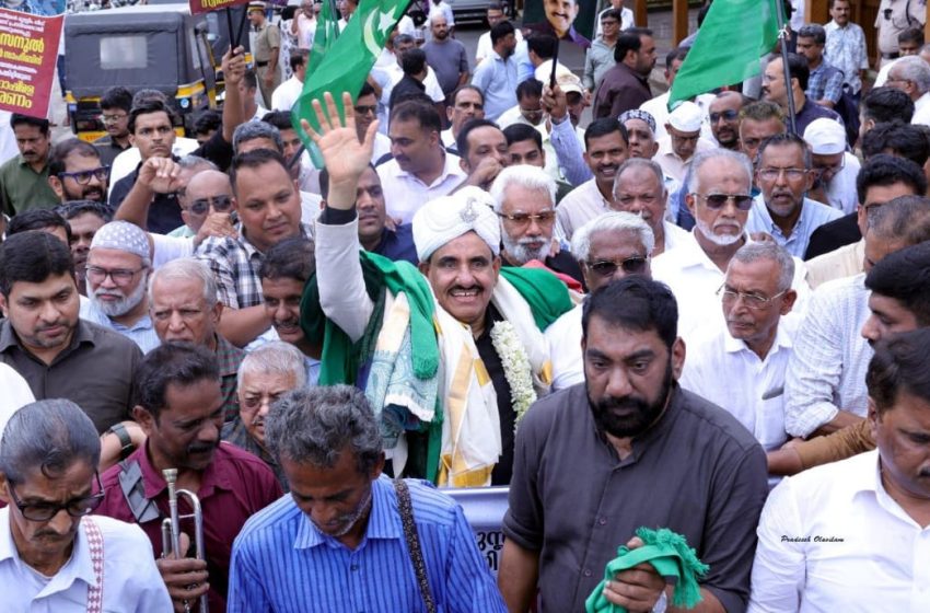  കെ സൈനുൽ ആബിദീന് സ്വീകരണം നൽകി തലശ്ശേരി മണ്ഡലം മുസ്ലിം ലീഗ് കമ്മിറ്റി