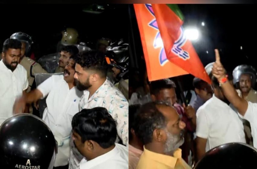  പാലക്കാട് എംഎൽഎ രാഹുൽ മാങ്കൂട്ടത്തിലിനെതിരെ പ്രതിഷേധവുമായി ബിജെപി