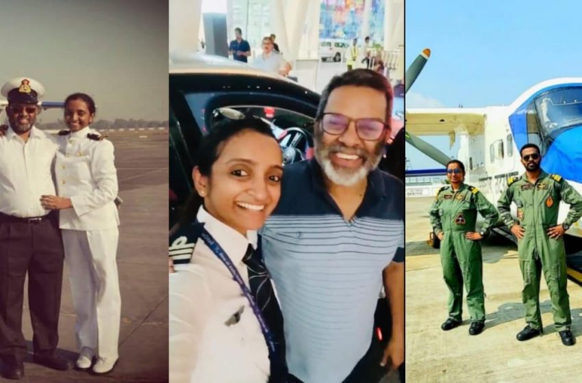  അച്ഛൻ യാത്രക്കാരൻ മകൾ പൈലറ്റും; കണ്ണപുരം മാറ്റാങ്കീൽ സ്വദേശി സതീഷ് മുതലയിലും മകൾ ശ്രുതി സതീഷും