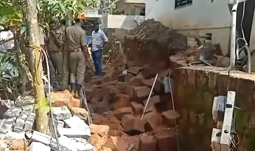  കോഴിക്കോട് നിർമാണ പ്രവർത്തനത്തിനിടെ മതിലിടിഞ്ഞുവീണ് അപകടം; നാല് പേർക്ക് പരിക്കേറ്റു